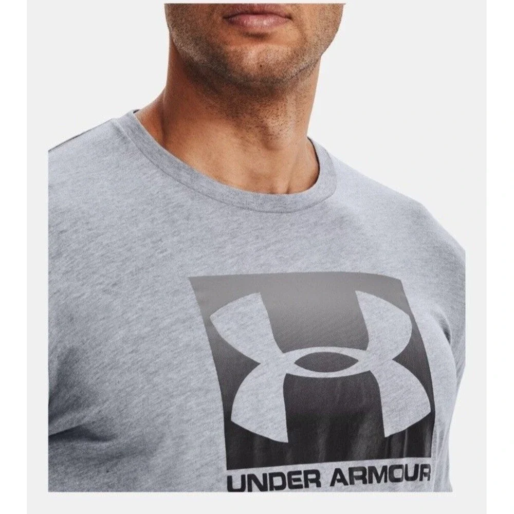 Under Armour Mens T-Shirt Gray UA Boxed Sportstyle Sz 3XL Short Sleeve 1329581